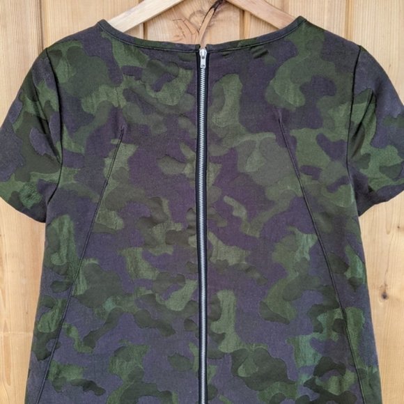 Topshop Jacquard Camoflage A-Line Dress - 2 - Picture 4 of 8